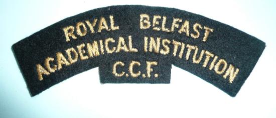 Royal Belfast Academical Institution CCF Combined Cadet Force Embroidered Shoulder Title