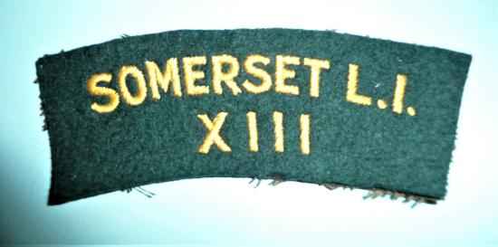 Somerset L I / XIII Embroidered Felt Cloth Shoulder Title