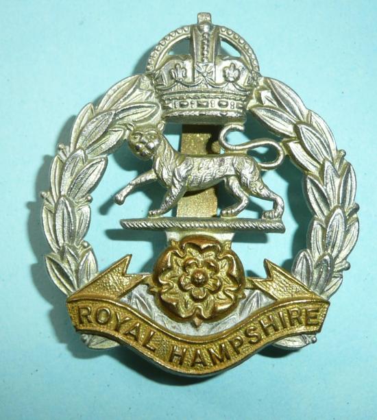 Royal Hampshire Regiment Other Ranks Bi-Metal Cap Badge, 1949-1952