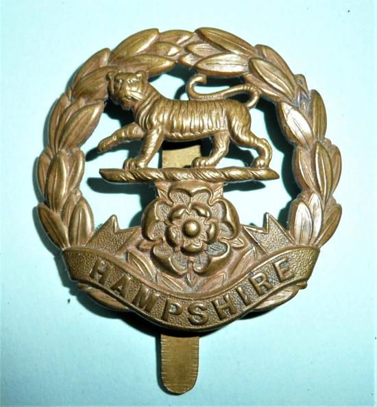 WW1 Hampshire Regiment Brass Economy Cap Badge