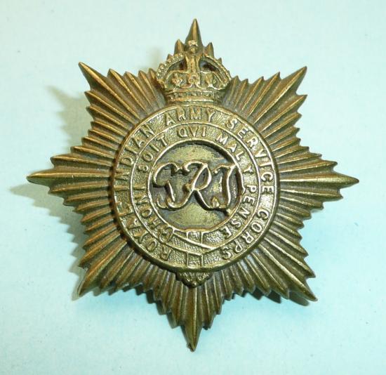 WW2 Royal Indian Army Service Corps (RIASC) Officers / NCOs Cast Cap Badge
