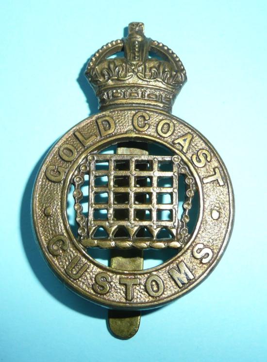 West Africa Gold Coast Customs Brass Cap Badge - Firmin London