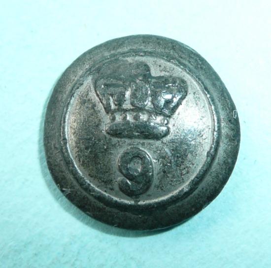 9th (East Norfolk) Regiment of Foot Open Backed Pewter Other Ranks Button, pre 1855 (No 1)