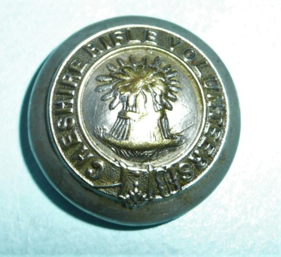 Cheshire Rifle Volunteers Large Pattern White Metal Button