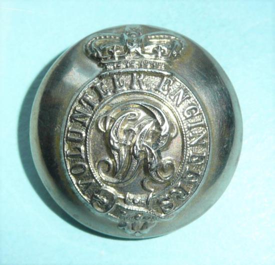 Royal Engineers (Vounteers) Large Pattern White Metal Button