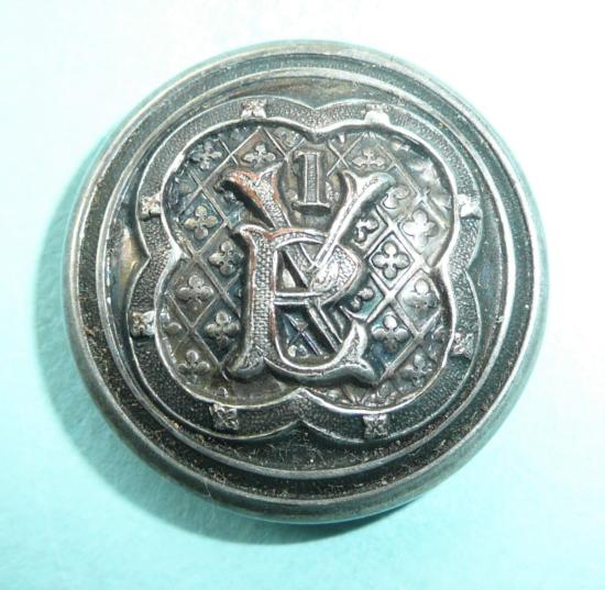 1st Lanarkshire Rifle Volunteers Officers Silver Large Pattern Plated Button