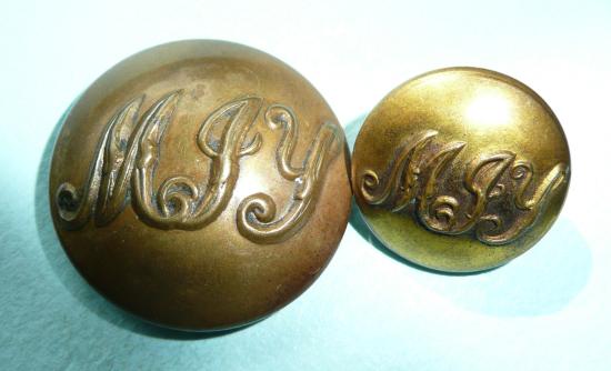 Middlesex Imperial Yeomanry (MIY) Pair of Brass Buttons