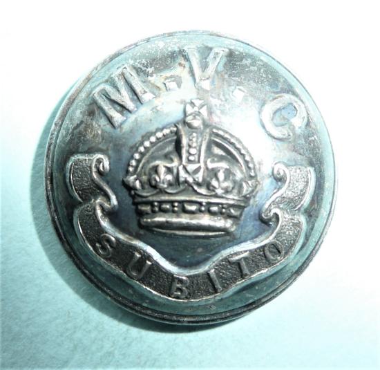 Pre WW1 Motor Volunteer Corps (MVC) Officers Silver Plated Button