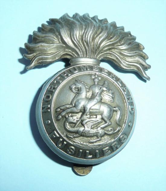 Northumberland Fusiliers Volunteer / Territorial Battalions White Metal Other Ranks Cap Badge
