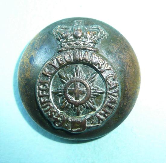 Suffolk Yeomanry Cavalry Large Pattern Gilt Brass Button