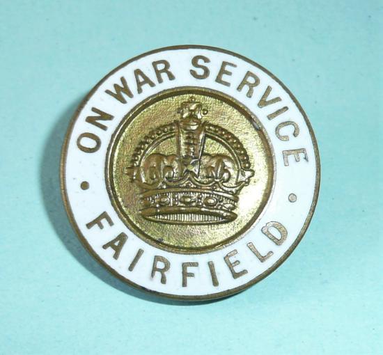 WW1 Fairfield (Scotland) On War Service Badge