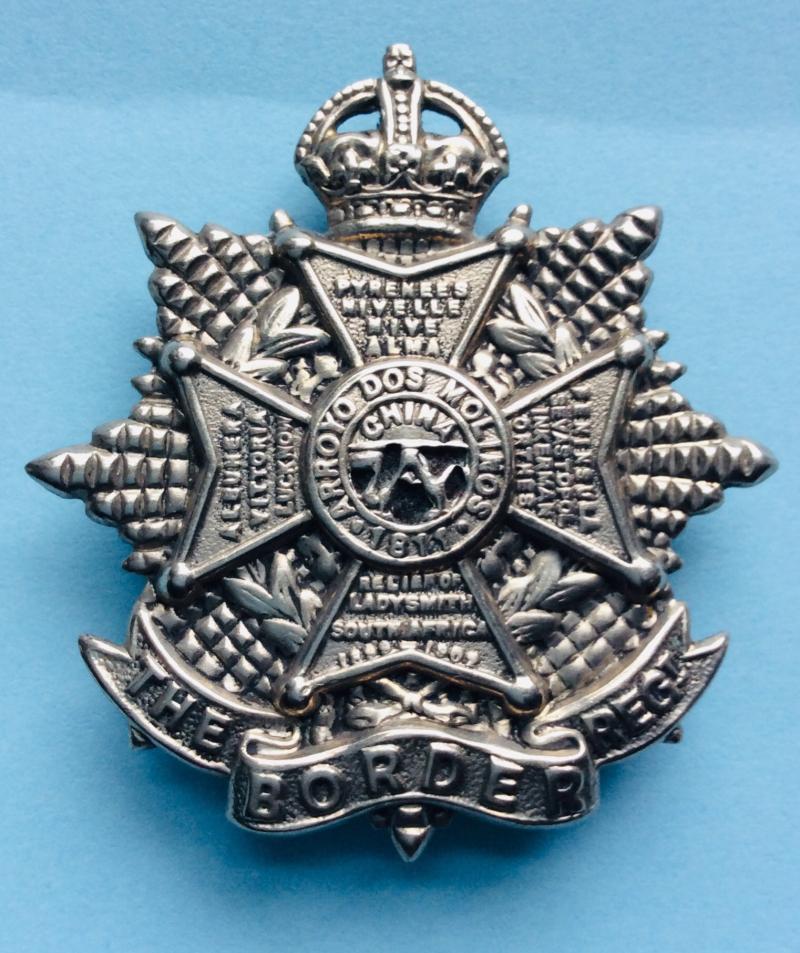 The Border Regiment Other Ranks White Metal Cap Badge