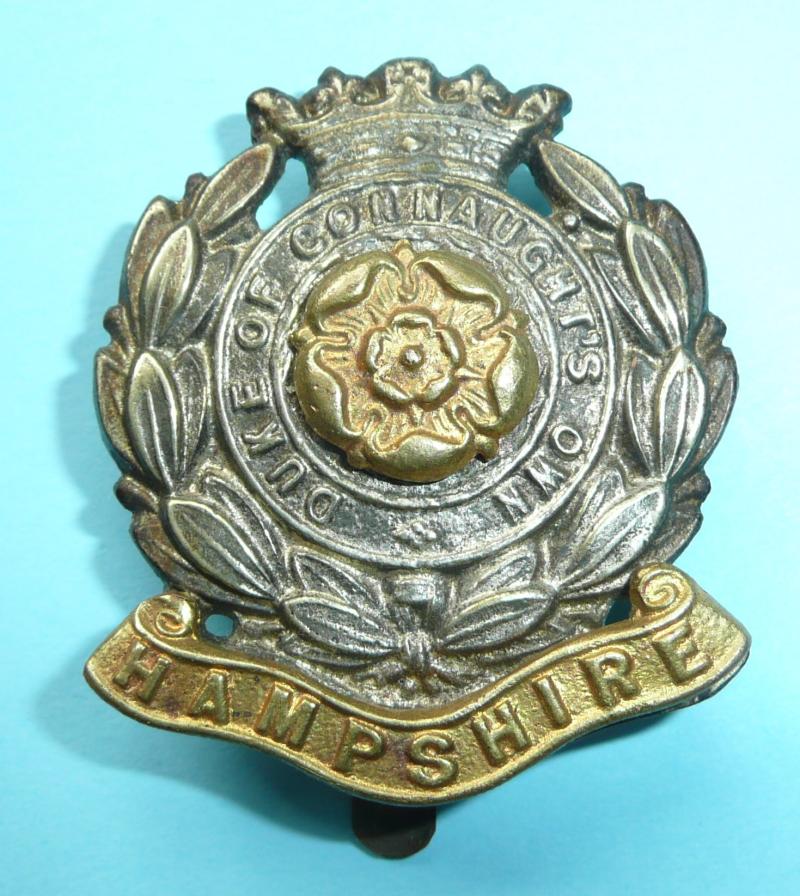 6th (Territorial Battalion) Hampshire Regiment (Duke of Connaughts Own) Theatre Made Bi-Metal Cast Cap Badge