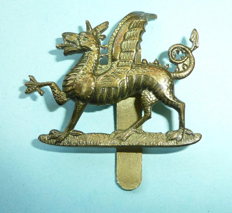 WW1 2nd Battalion (Territorial Force) The Monmouthshire Regiment Brass Cap Badge