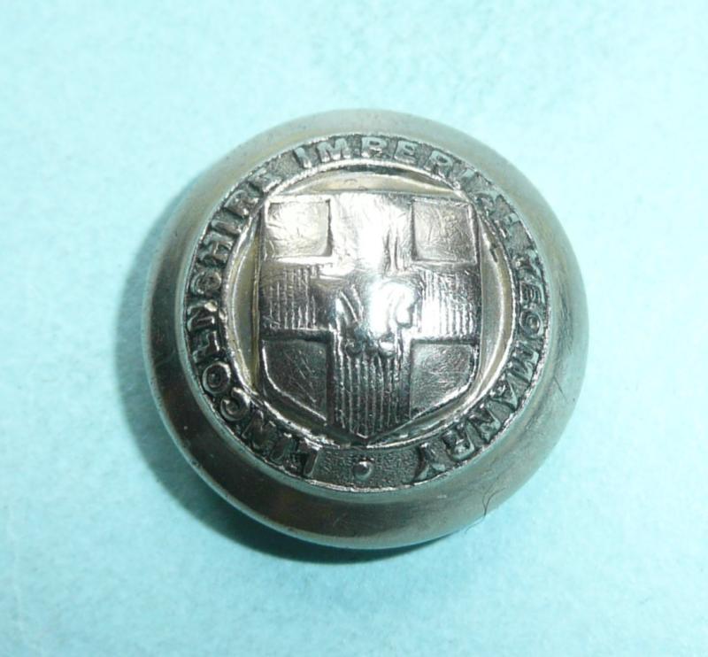 Lincolnshire Imperial Yeomanry Officers Silver Plated Medium Pattern Button