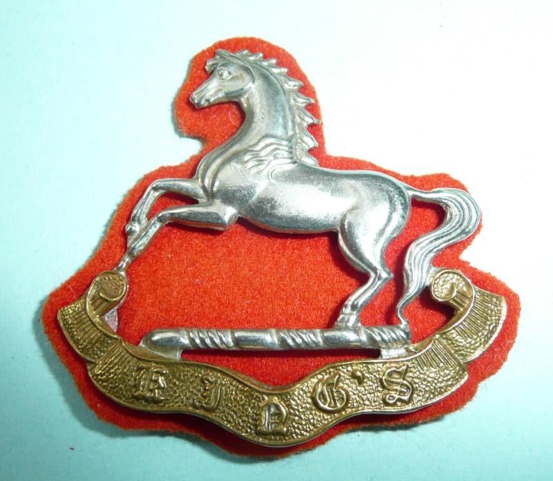 Kings Liverpool Regiment Large Pattern Bi-metal Cap Badge - converted to Pin fitting / sweetheart