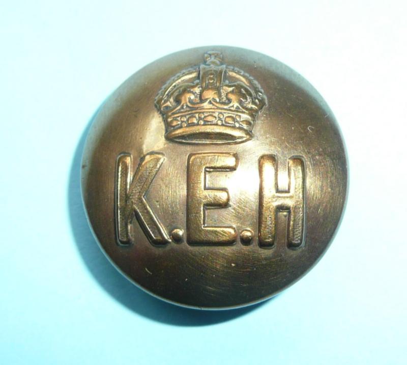 KEH King Edwards Horse Large Pattern Brass Button