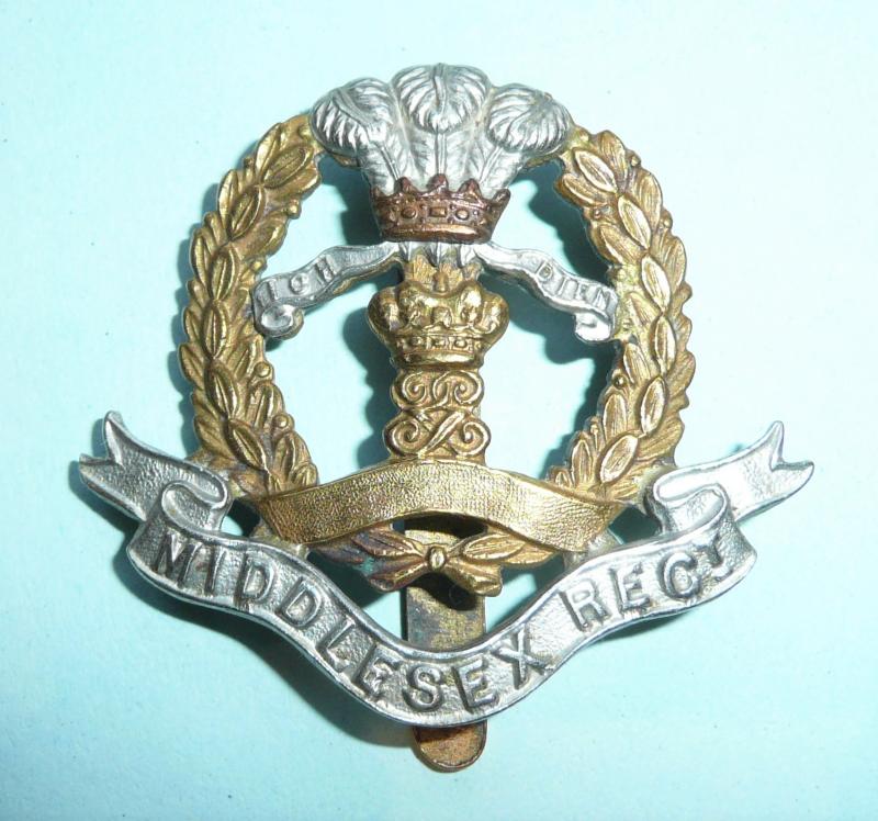 10th (Territorial) Battalion, The Middlesex Regiment Bi-Metal Cap Badge