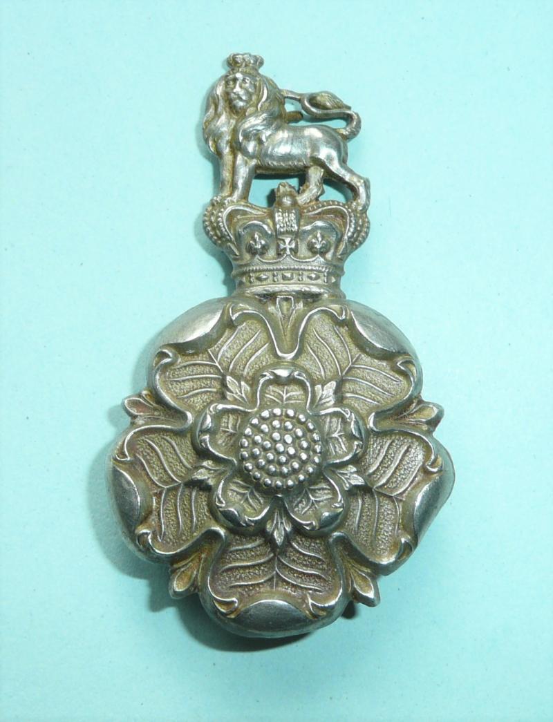 QVC Victorian 4th West Yorks Militia White Metal Glengarry Badge