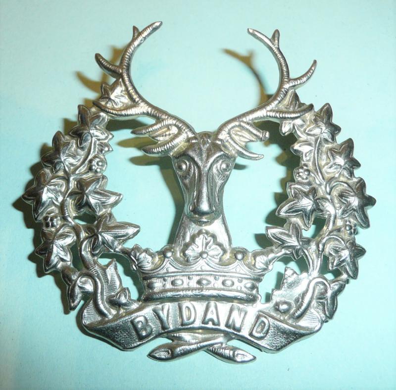 The Gordon Highlanders (75th & 92nd Foot) White Metal Glengarry Cap Badge