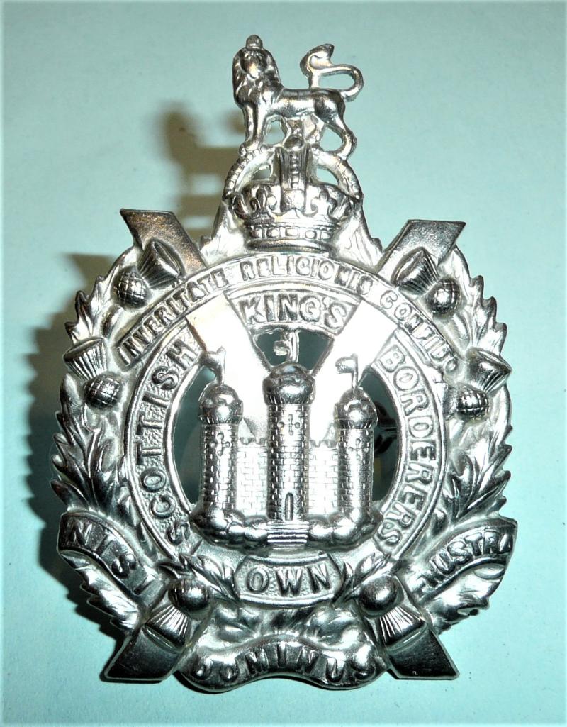 Kings Own Scottish Borderers ( KOSB ) (25th Foot) -  Other Ranks White Metal Glengarry Badge