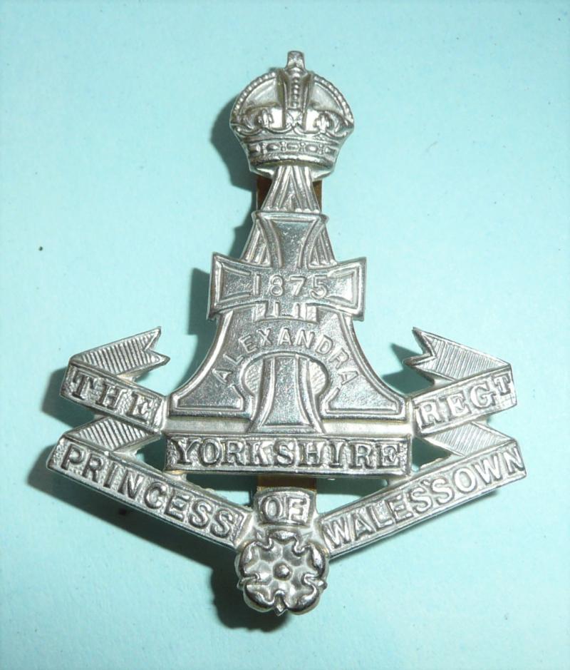 The Green Howards (Alexandra, Princess of Wales's Own Yorkshire Regiment) (19th Foot) - 2nd Pattern Imperial Crown Other Ranks White Metal Cap Badge