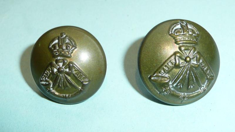 WW1 South African Mounted Rifles (SAMR) Pair of Officers Brass Buttons, C.1913- 1922