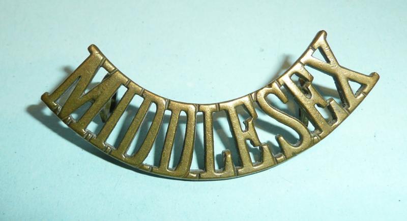The Middlesex Regiment Brass Shoulder Title
