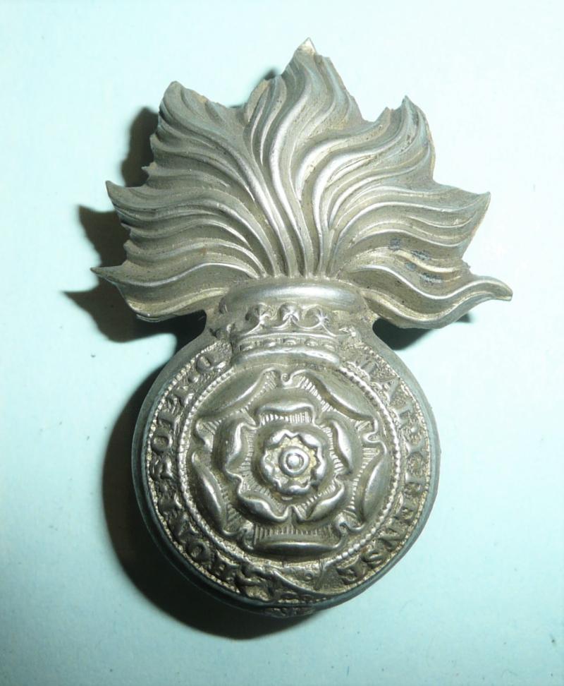 Royal Fusiliers (City of London Regiment) Volunteer Battalion Other Ranks White Metal QVC pattern with Coronet Crown.