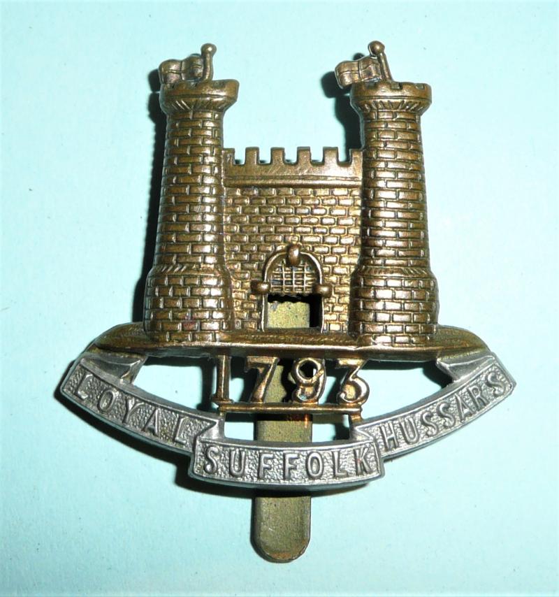 Loyal Suffolk Hussars Other Ranks Bi-Metal Cap Badge