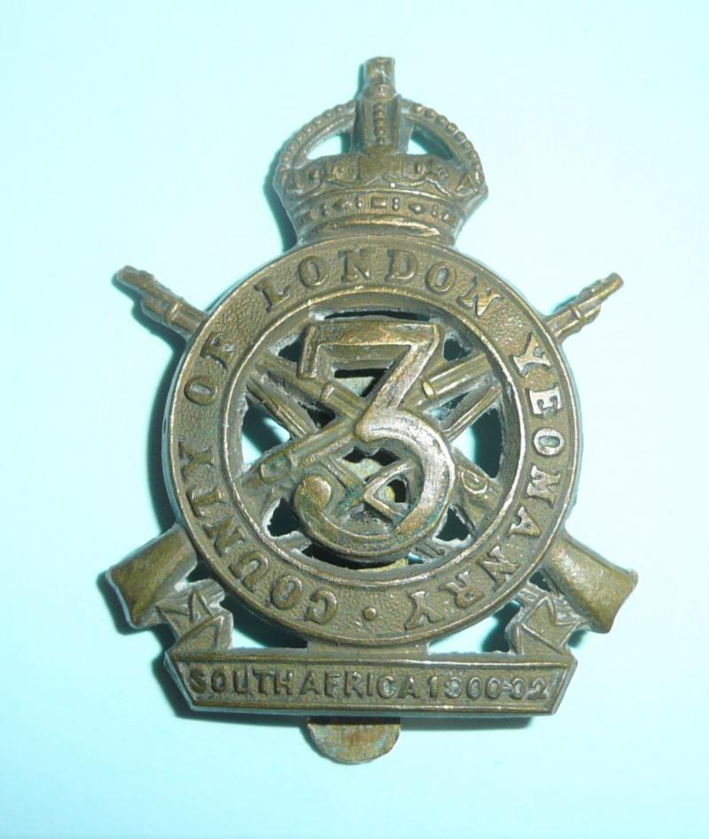 WW1 3rd County of London Yeomanry Other Ranks Gilding Metal Cap Badge