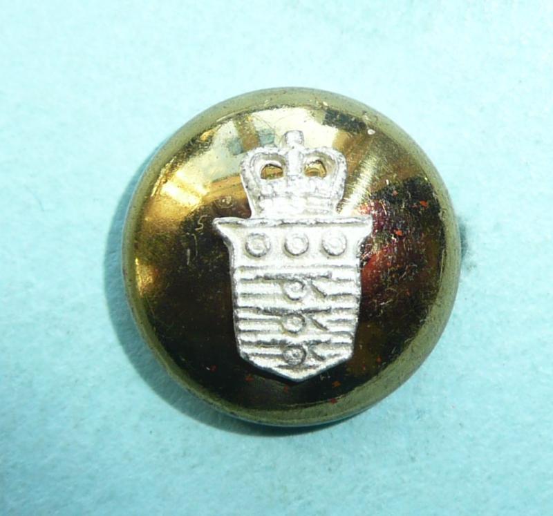 RAOC Royal Army Ordnance Corps Officer's Mounted Frosted Silver Plate on Gilt Cap /Mess Dress Button, QEII Issue