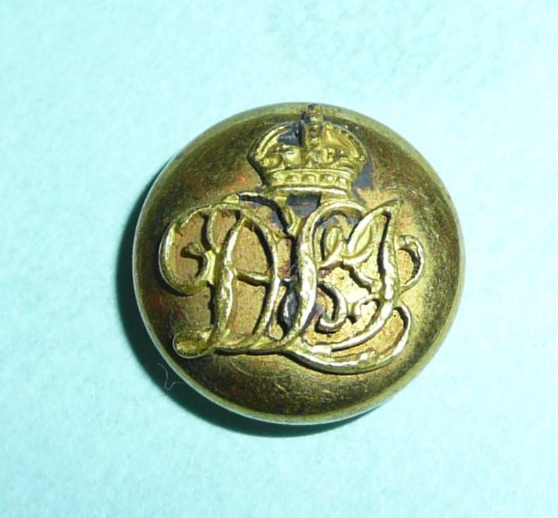 Durham Light Infantry DLI Officers Gilt Mess Dress Button, King's Crown