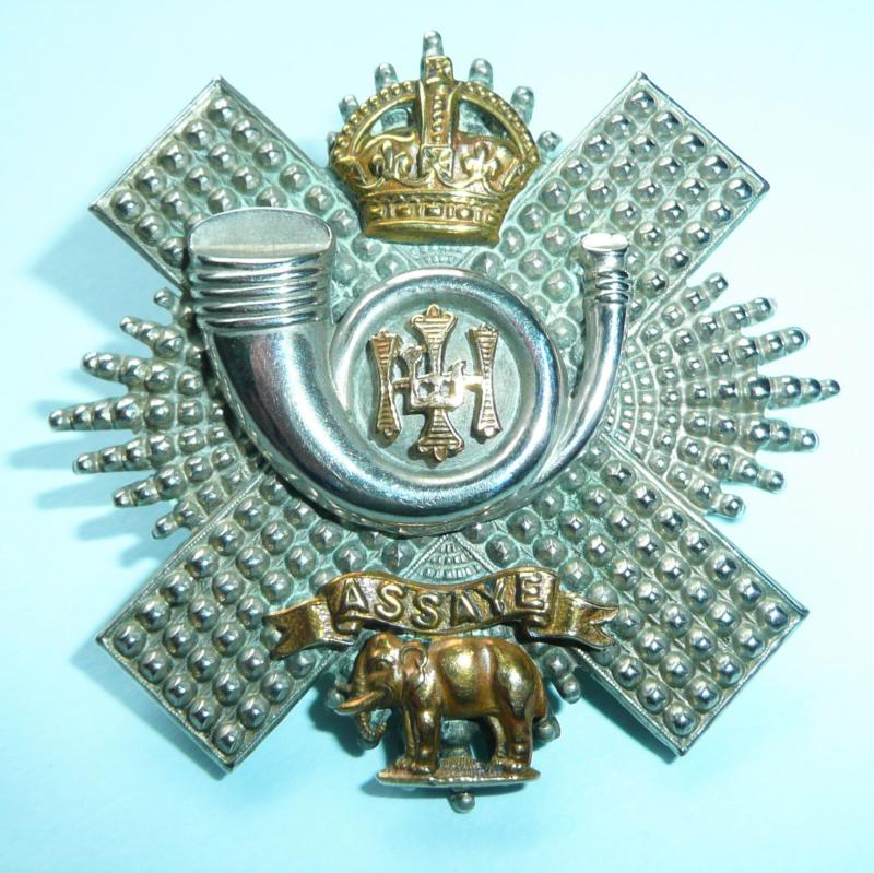 Highland Light Infantry (HLI) Officer's Silver Plate and Gilt Glengarry Cap Badge - Anderson