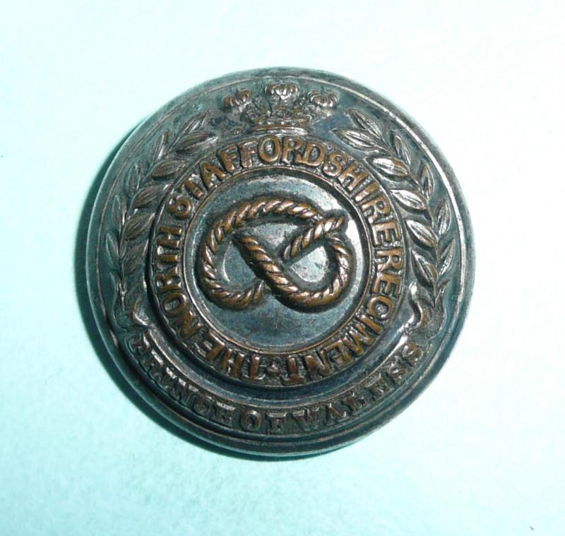 The North Staffordshire Regiment (Prince of Wales's) Volunteer Battalion Officer's Large Pattern Silver Plated Button