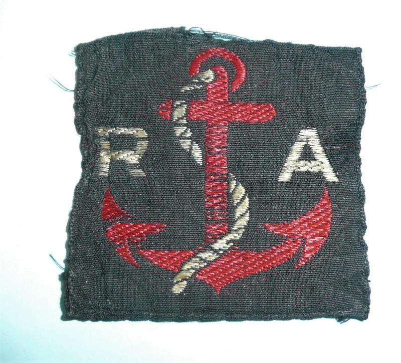 WW2 Maritime Royal Artillery (RMA) Maritime Anti-Aircraft Artillery Cloth Woven Silk Formation Sign (2nd Pattern) - Battle of Atlantic