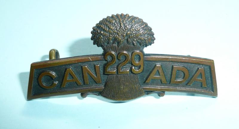 WW1 Canada - 229th Battalion (South Saskatchewan) CEF Canadian Expeditionary Force Shoulder Title