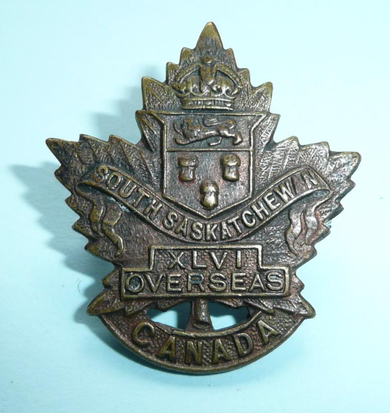 WW1 Canada 46th CEF Canadian Expeditionary Force Collar Badge