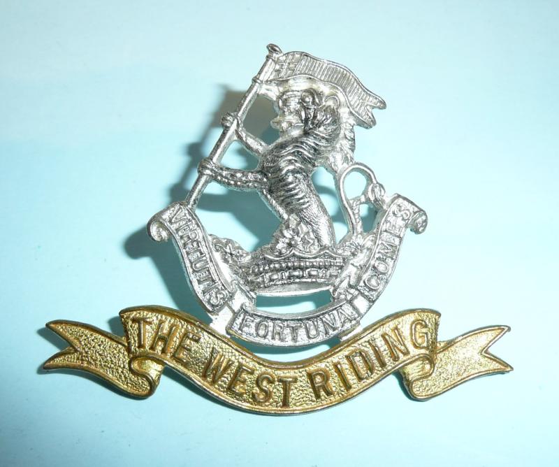 Duke of Wellingtons (West Riding Regiment) Officer's Silver plated and Gilt Cap Badge