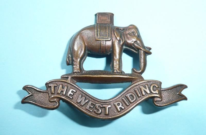 Duke of Wellington's (West Riding) Regiment Officer's Bronze OSD Collar Badge, Right Facing
