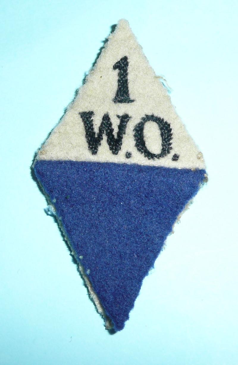 1 WO ATS War Office Signals Regiment Embroidered Formation Sign Designation Flash