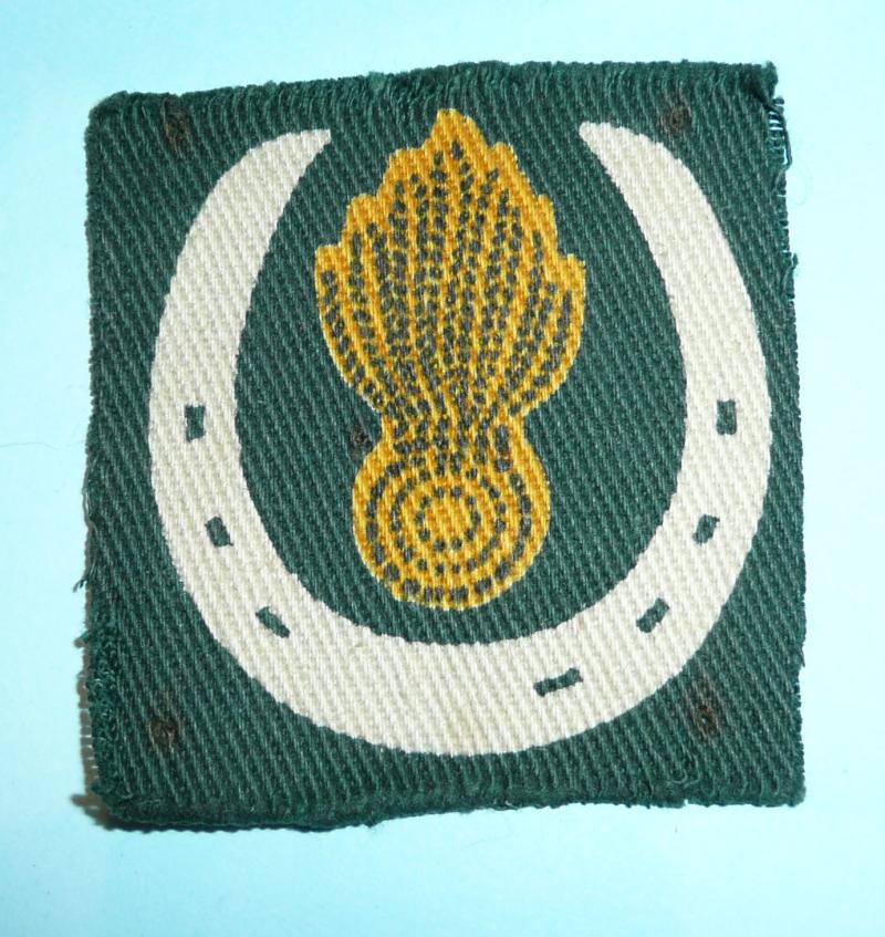 89th AGRA Royal Artillery Printed White yellow and Green Formation Sign Designation Flash