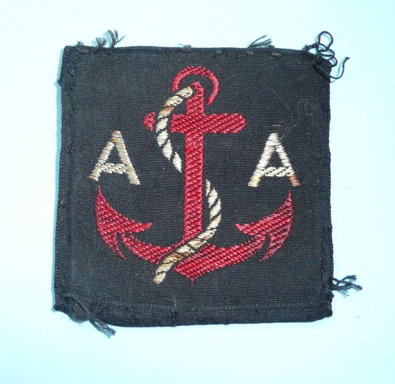 WW2 Royal Artillery Maritime Ant-Aircraft Artillery Woven Silk Formation Sign (First Pattern) - Battle of Atlantic