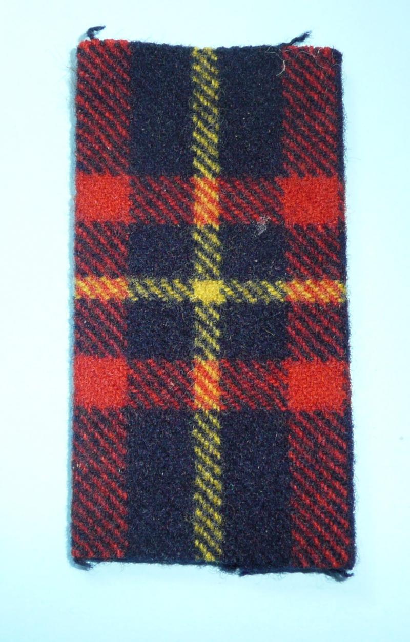 Cameron Highlanders Woven Tartan Cloth Regimental Arm Badge Designation Flash