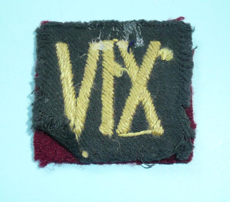 WW2 - XIV West Yorkshire Regimental Shoulder Flash Designation Woven Cloth Patch Arm Badge