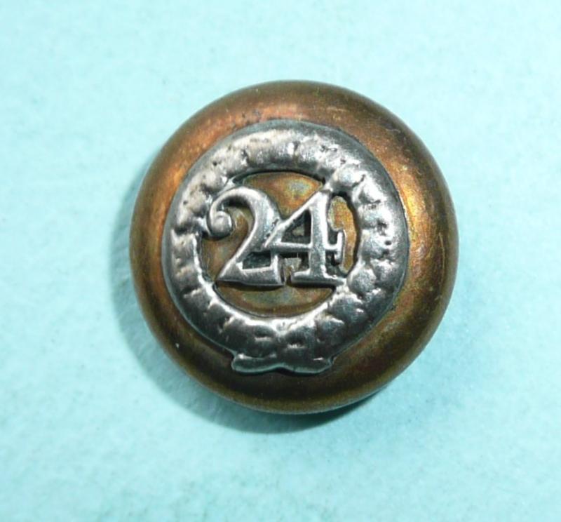 South Wales Borderers (24th Foot) Officer's Mounted Cap / Mess Dress Button