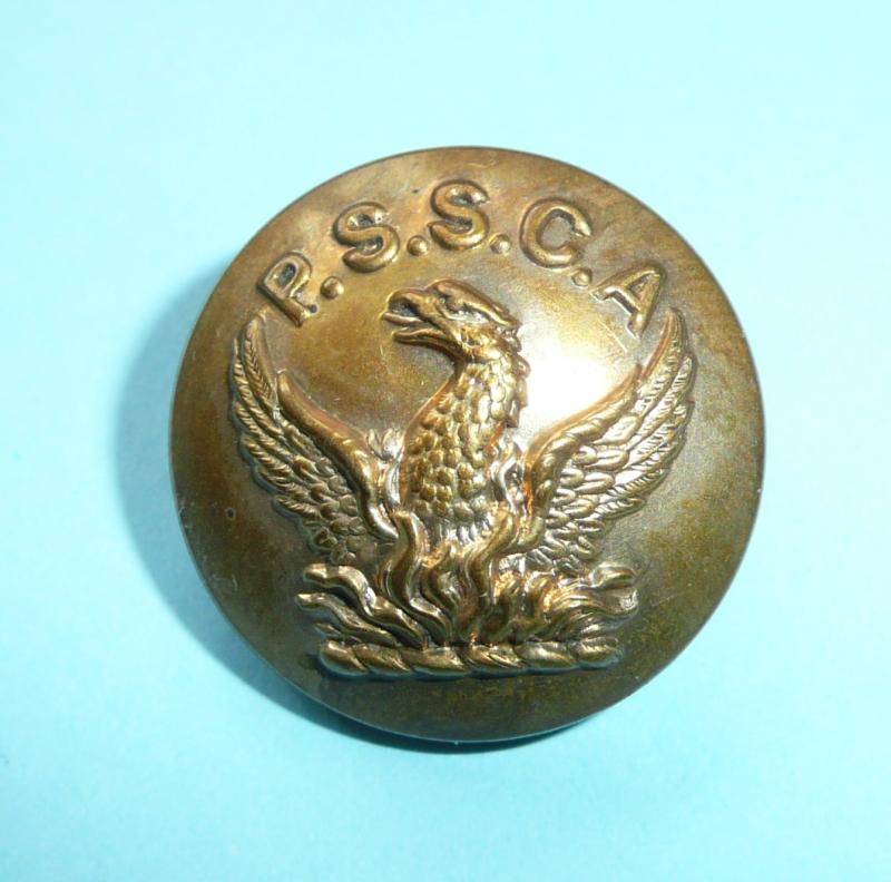 PSSCA Public & Secondary School Cadet Association Large Pattern Brass Button