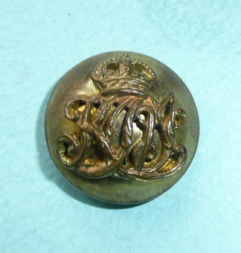 King's Own (Yorkshire) Light Infantry (KOLI) Officer's Gilt Mounted Cap Button