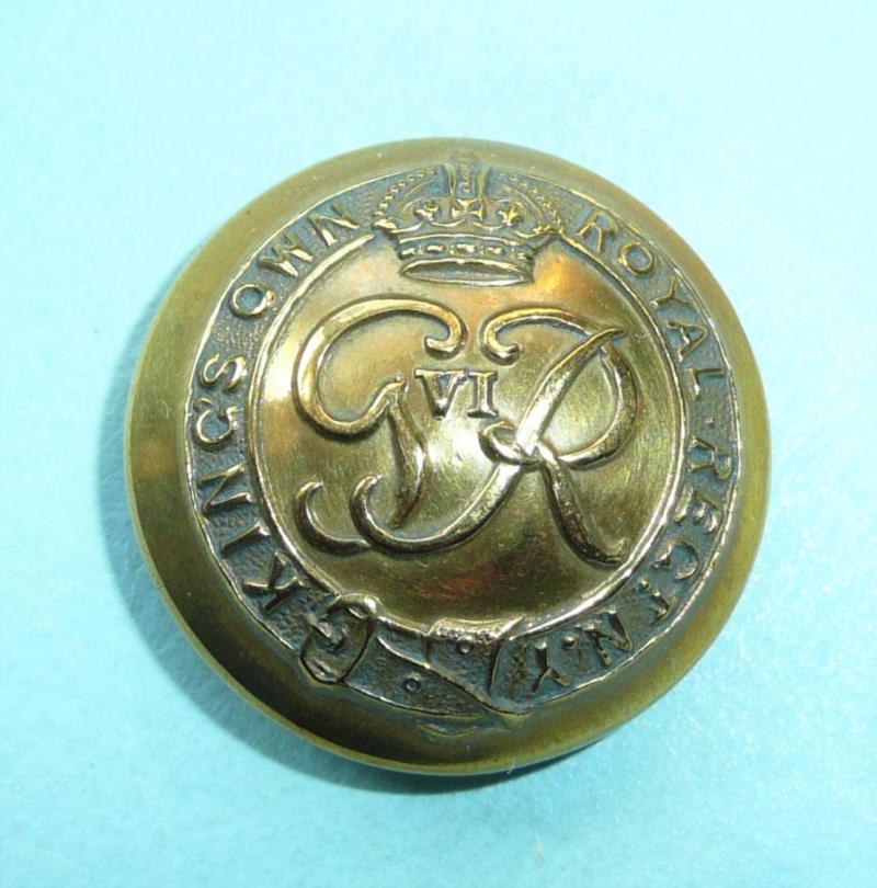 Staff Officers (Brigadiers and Colonels) Large Pattern Gilt Button, George VI