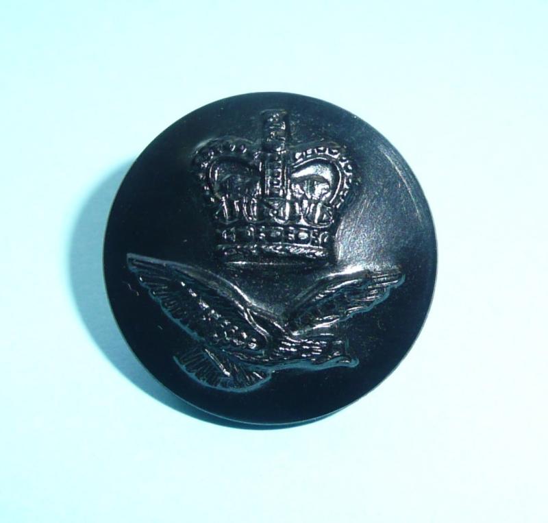 Royal Air Force RAF Black Plastic Large Pattern Button - QEII issue